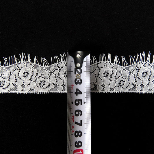 FREEDOMBEAUTY | Black and white floral lace clothing warp knitting accessories accessories 4cm new unilateral cuff collar splicing lace