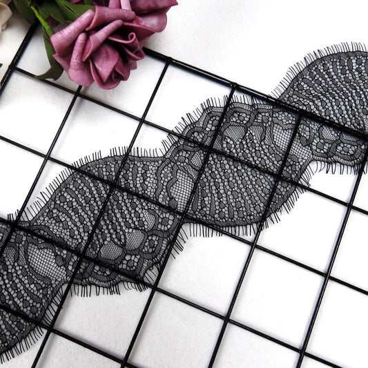 FREEDOMBEAUTY | Hot-selling 9.5cm scallop lace fabric, new marine style women's underwear eyelash lace