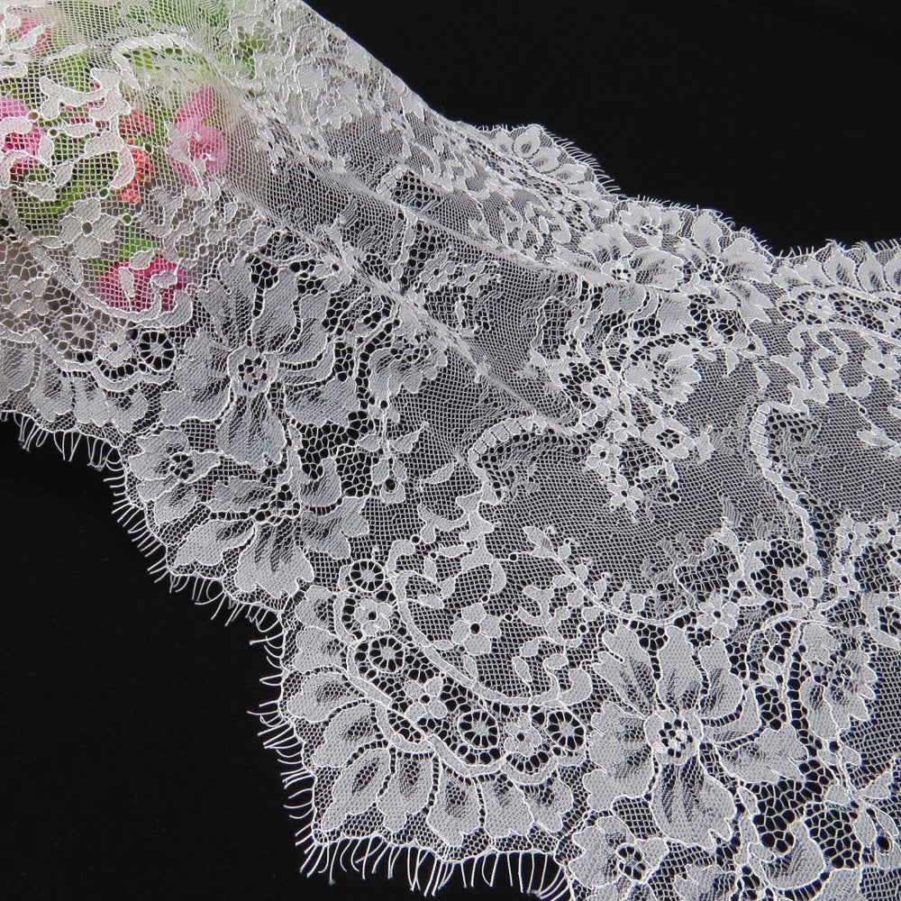 FREEDOMBEAUTY | Chao Shangjia's new 31CM symmetrical warp knitted lace, beautiful flower women's clothing eyelash lace