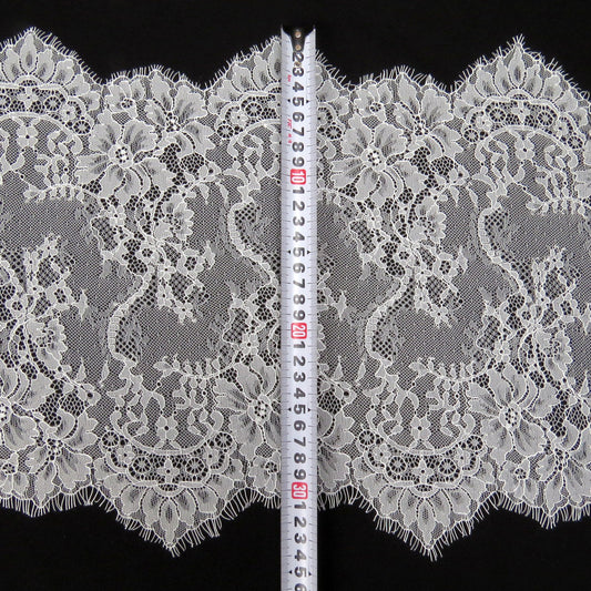 FREEDOMBEAUTY | Chao Shangjia's new 31CM symmetrical warp knitted lace, beautiful flower women's clothing eyelash lace