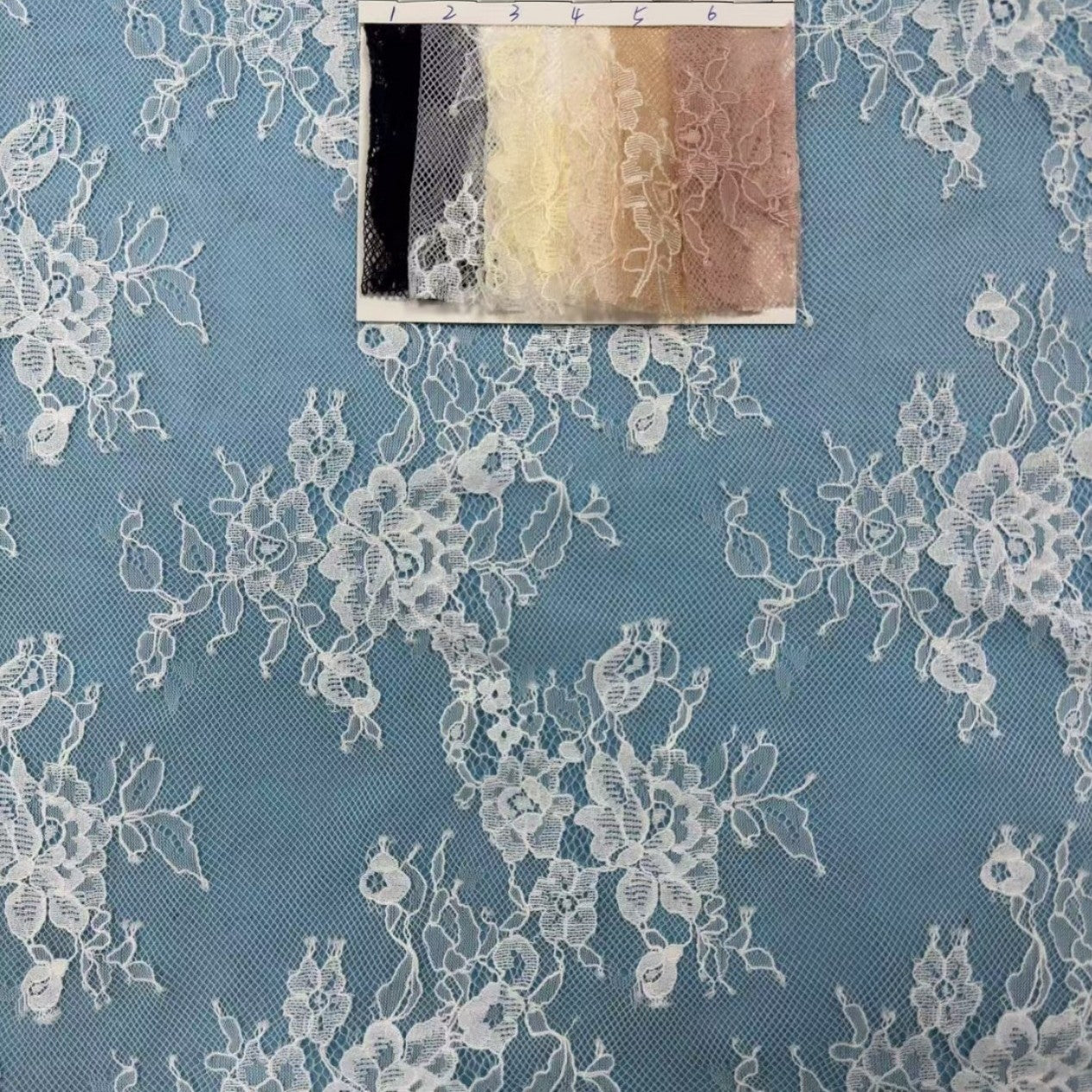 freedombeauty|Nylon Cotton Thread Lace Fabric Dress Clothing Fabric Rose Lace Trim Hollow Mesh Sexy Mesh Fabric