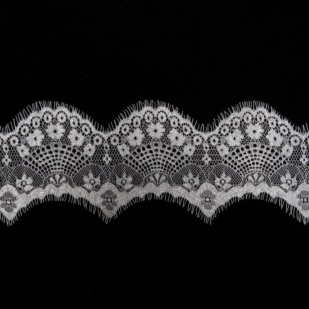 FREEDOMBEAUTY | 9cm gold and silver thread eyelash lace, platinum black and silver with light cool sexy pajamas underwear lace