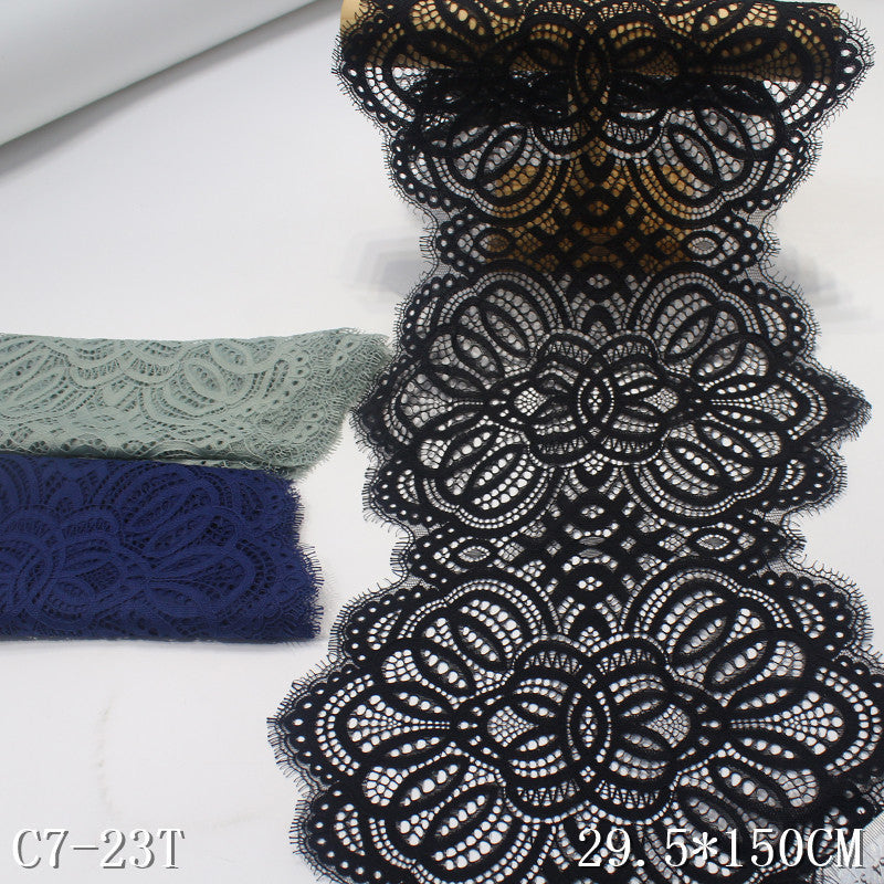 freedombeauty|Multicolor Thread Double-Sided Ethnic Style Non-Elastic Eyelash Wide Lace Trim Curtain Sofa Cushion Lace Trim Accessories