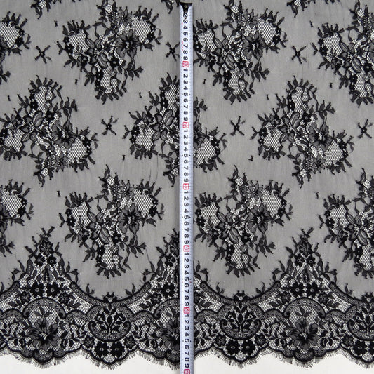 FREEDOMBEAUTY | Full autumn peony pattern eyelash women's pajamas lace, new popular nylon lace dress lace
