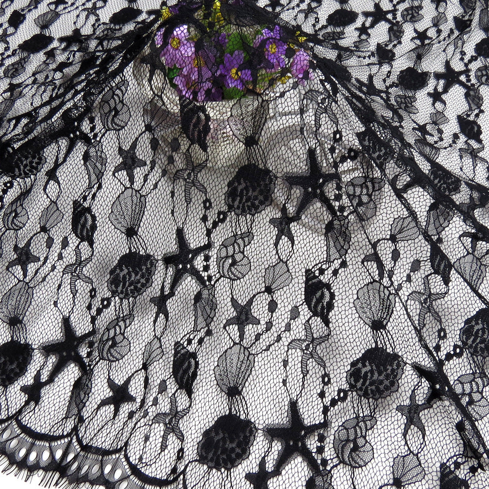 FREEDOMBEAUTY | Starfish shell pattern quality lace, new sea world pattern fashion women's lace