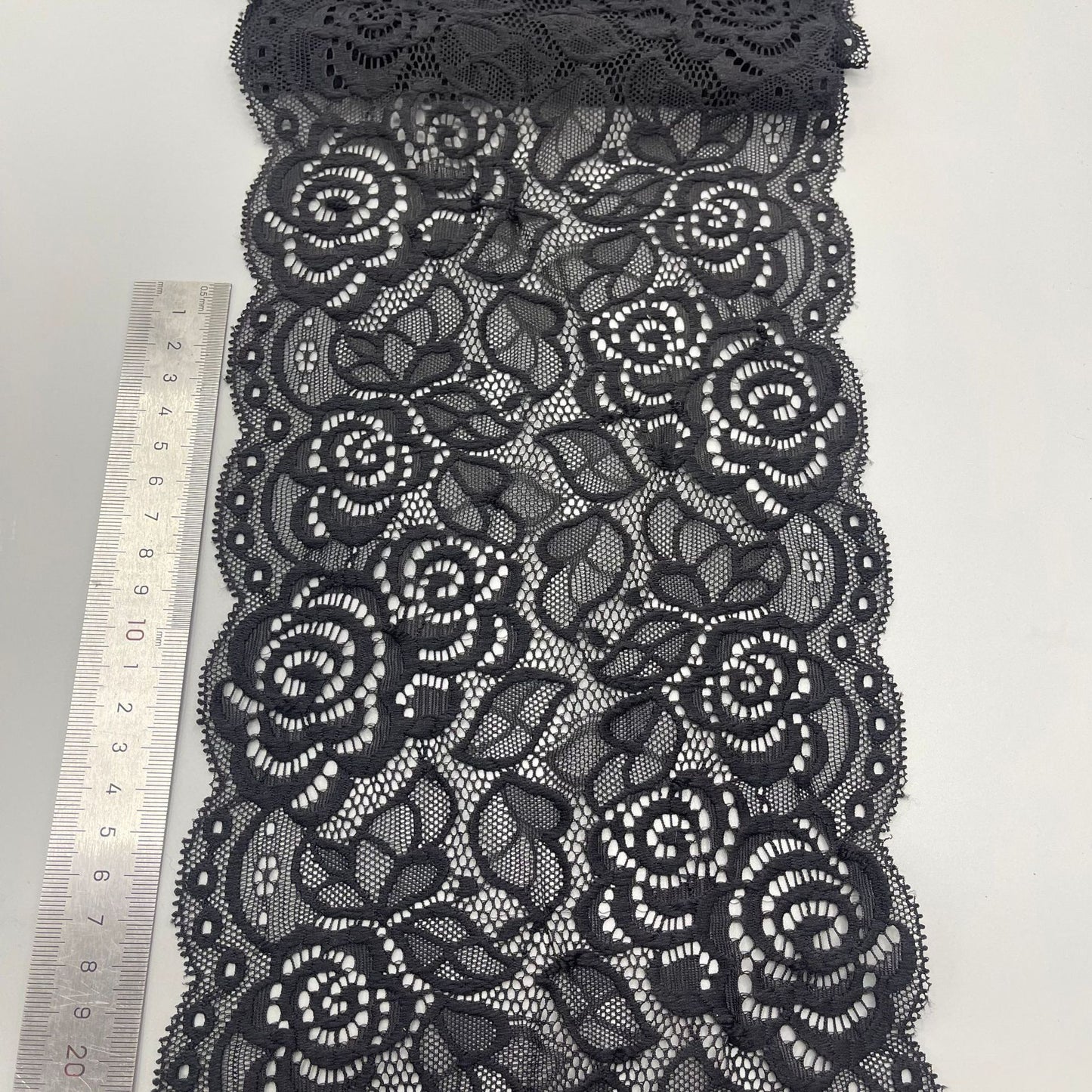 freedombeauty|17cm Stretch Nylon Lace Trim Handmade Wedding Dress Decoration White Hollow Lace High-end Lace