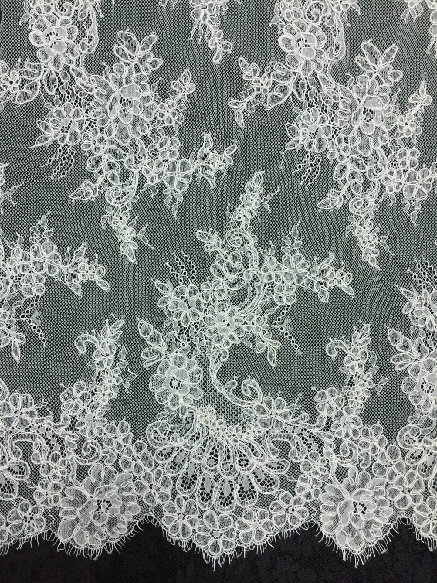 Freedombeauty | Direct Supply Car Bone Lace Veil Skirt Lace Accessories Three-Dimensional Bone Lace Fabric Wedding Dress Fabric