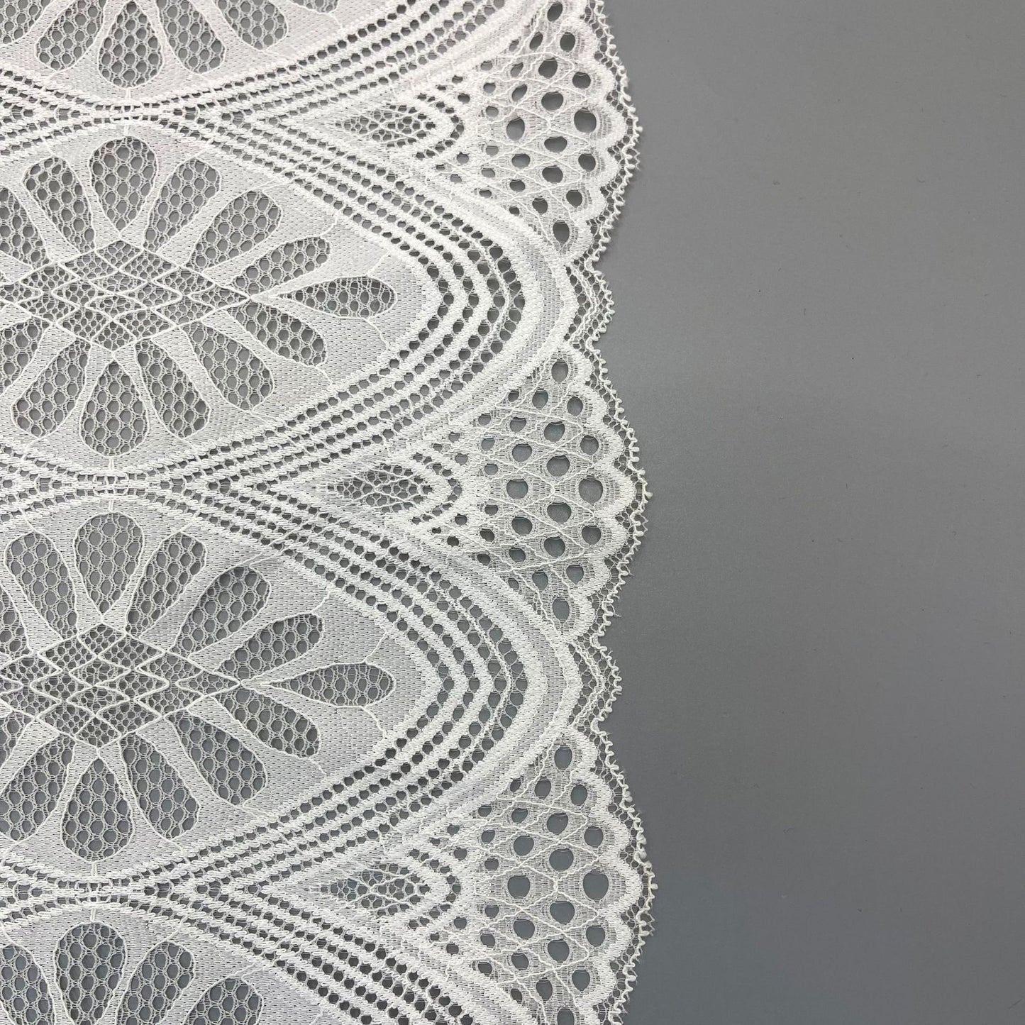 freedombeauty|21CM Elastic Lace Trim Nylon Lace Trim for Lingerie Skirt Hem, Accessories Decoration Parts