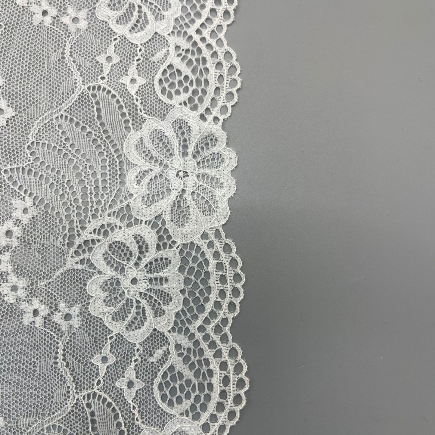 freedombeauty|18CM White Elastic Hollow Lace Trim Nylon Wedding Dress Accessories Decorative Lace