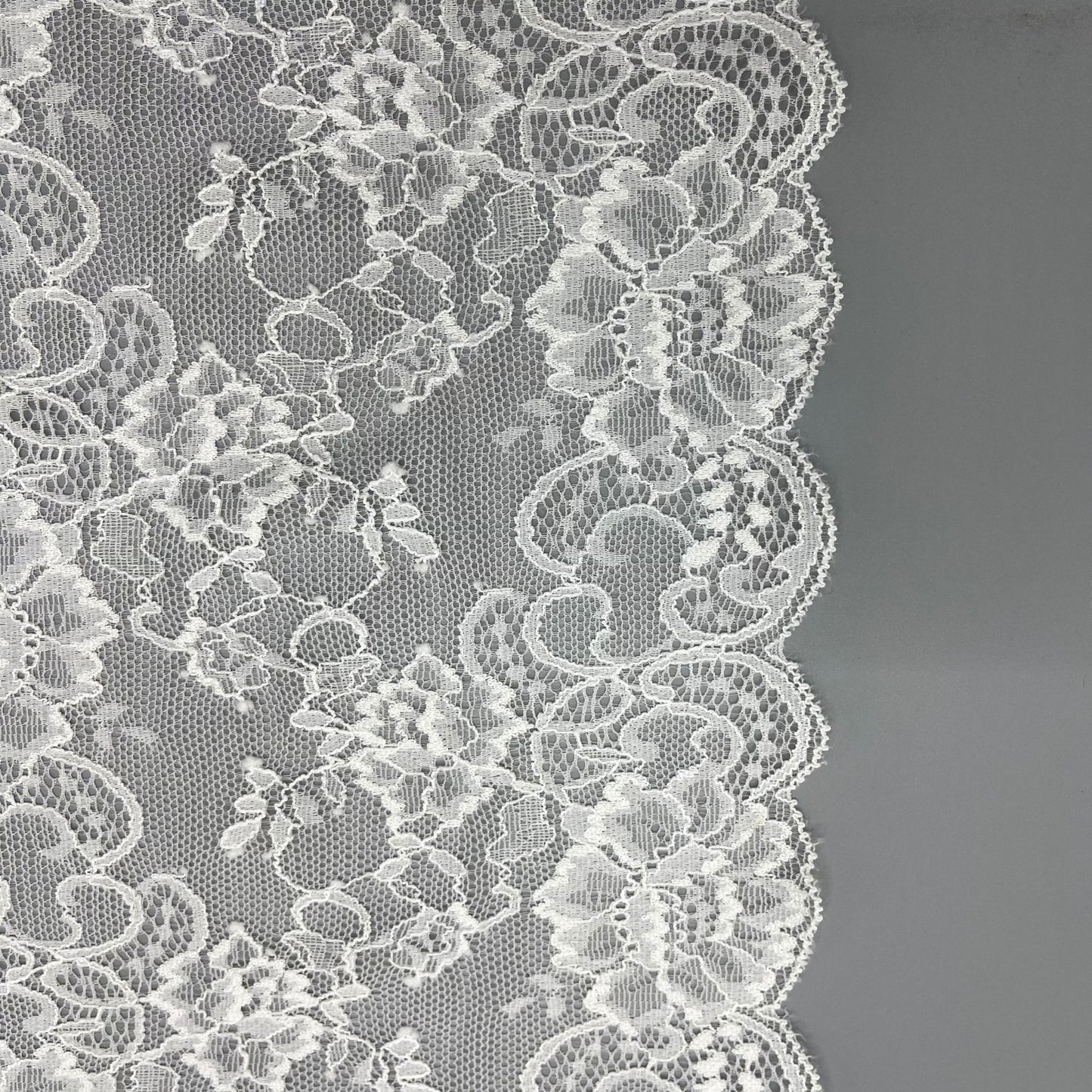 freedombeauty|18cm White Elastic Lace Trim Handmade Hollow Lace Wedding Dress Decoration Material Lace