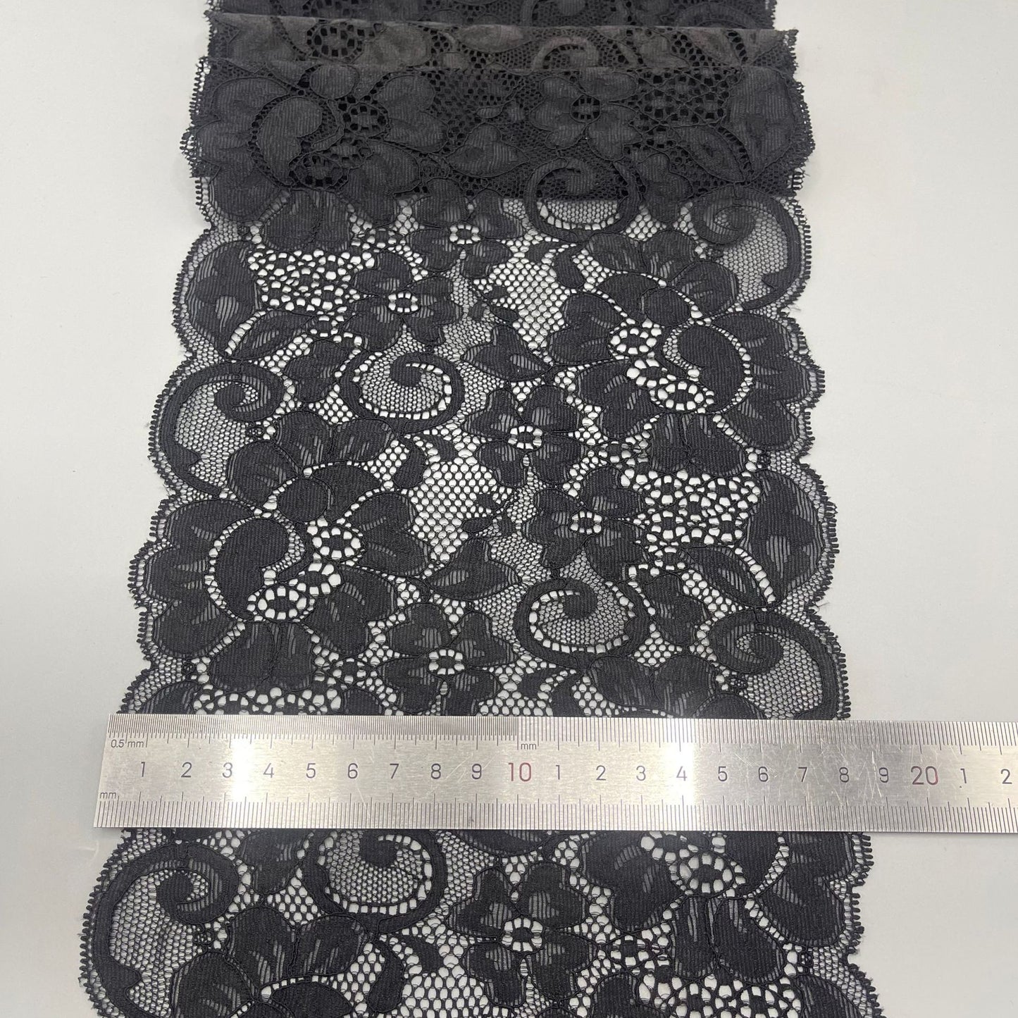 freedombeauty|18CM Elastic Lace Trim Nylon Lace Wedding Dress Decoration Fabric Accessories