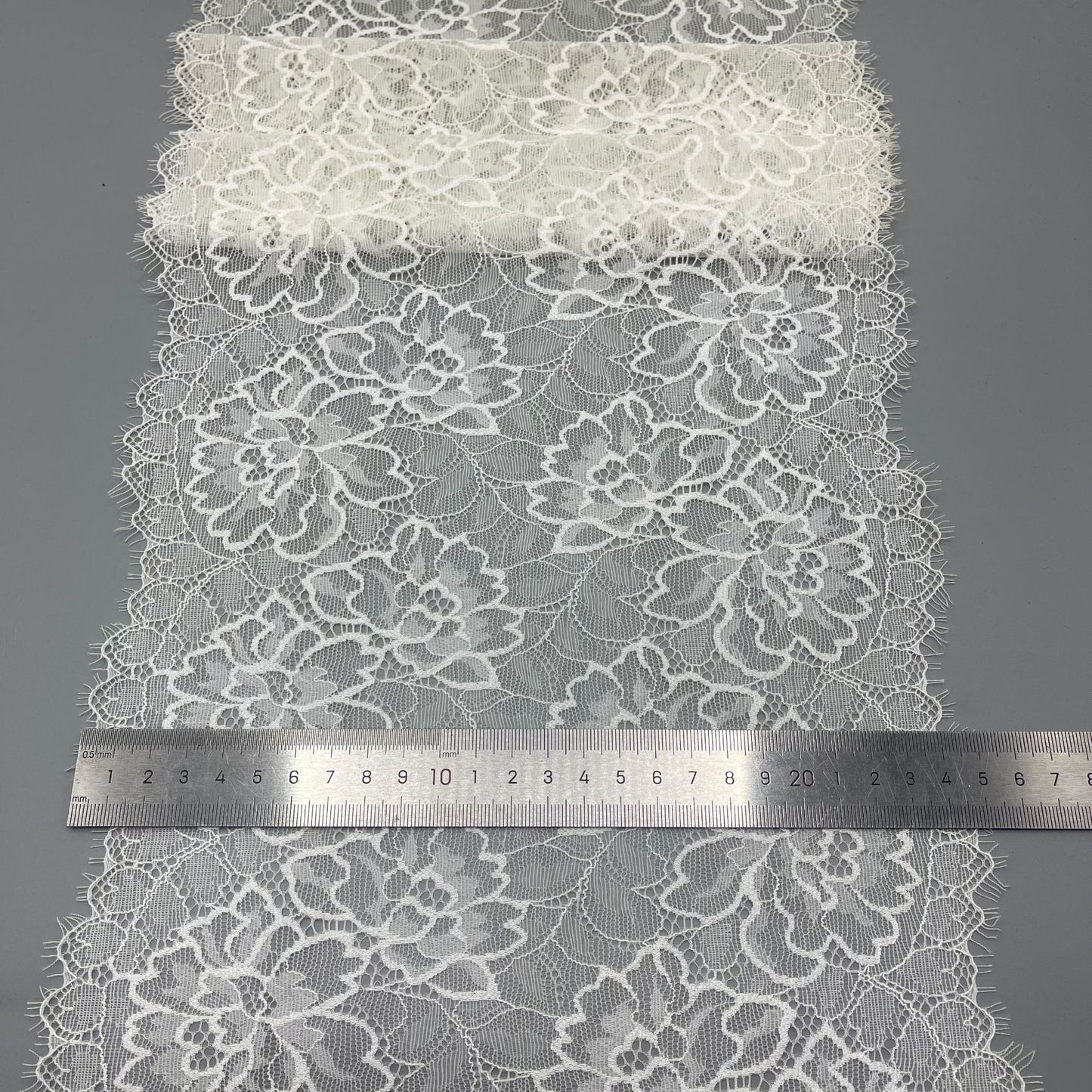 freedombeauty|23CM Elastic Eyelash Nylon Lace Trim Elastic Lace Wedding Dress Underwear Skirt Accessories Materials