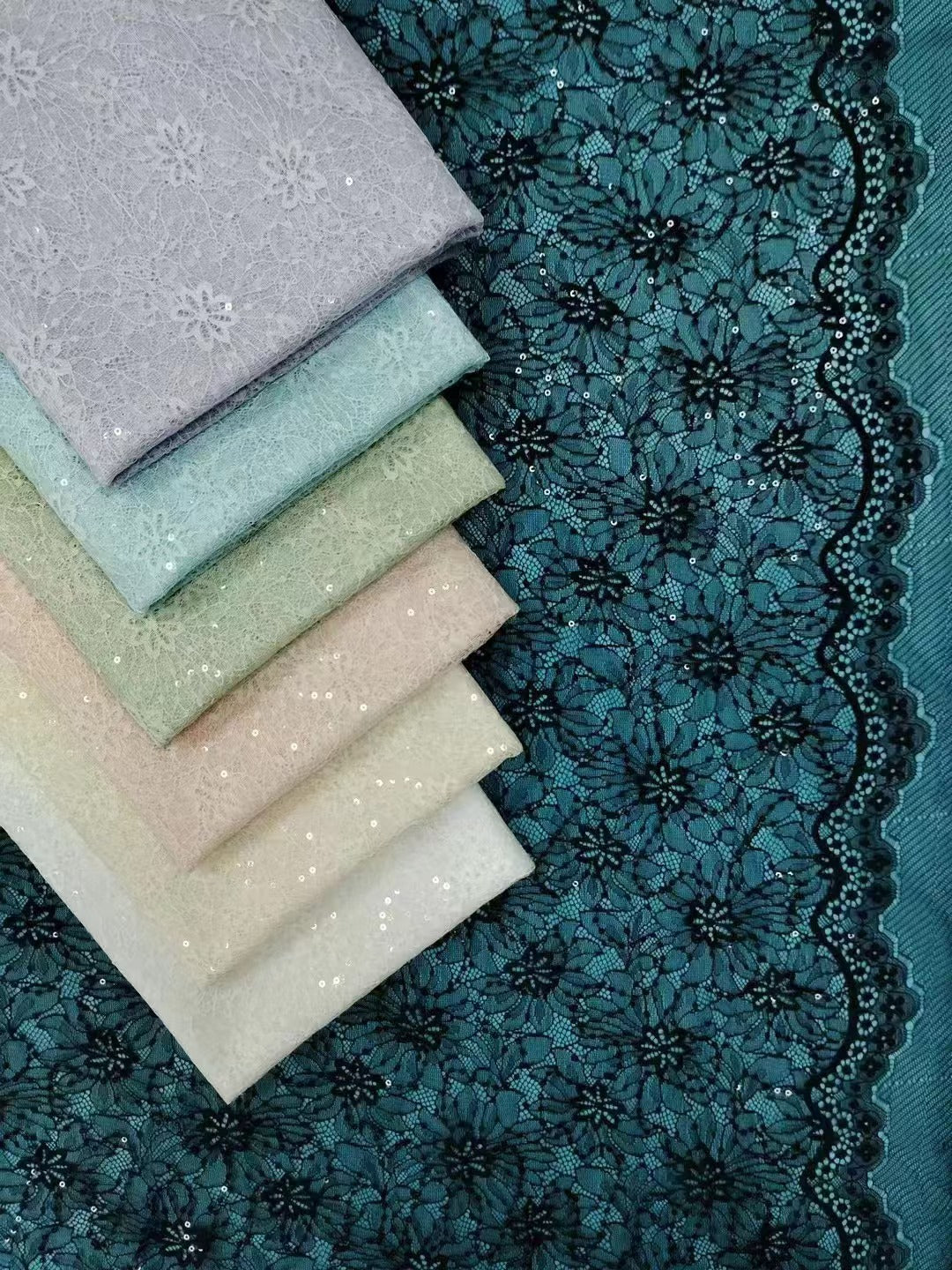 freedombeauty|Sequin Brocade Polyester Sequin Lace Fabric European and American Women's Clothing Tops Dresses Children's Clothing Shoe Materials Bags Lace Fabric