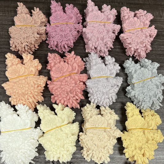 Freedombeauty | in Stock Bone Line Lace Pair Flower Wedding Dress Fashion Decoration Accessories