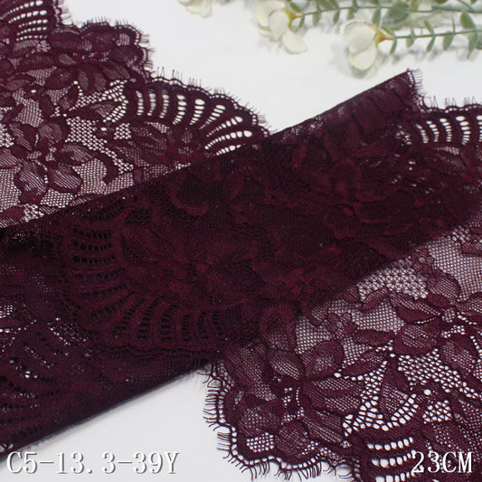 freedombeauty|Three-Color Series Car Thread Retro Full Floral Elastic Eyelash Lace Soft Performance Costume Lace Accessories