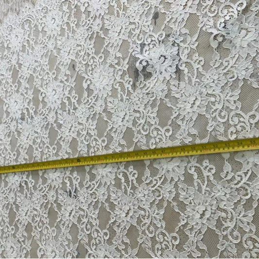 freedombeauty|Nylon Cotton Thread Large Floral High-end Lace Fabric Women's Clothing Dress Lace Accessories Full Width Wedding Dress