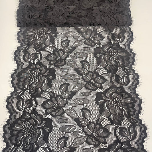 freedombeauty|30CM French Elastic Eyelash Lace Trim In Stock Suitable for Home and Wedding Dresses