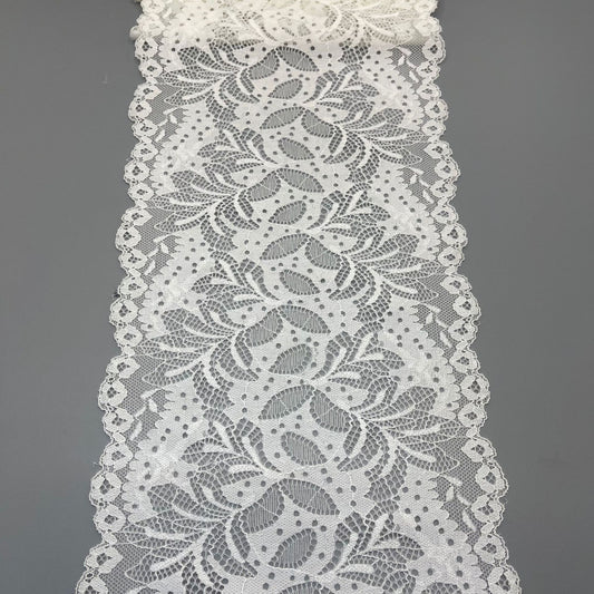 freedombeauty|18CM Wedding Dress Accessories High-Quality White Nylon Elastic Lace Hollow Trim Handmade