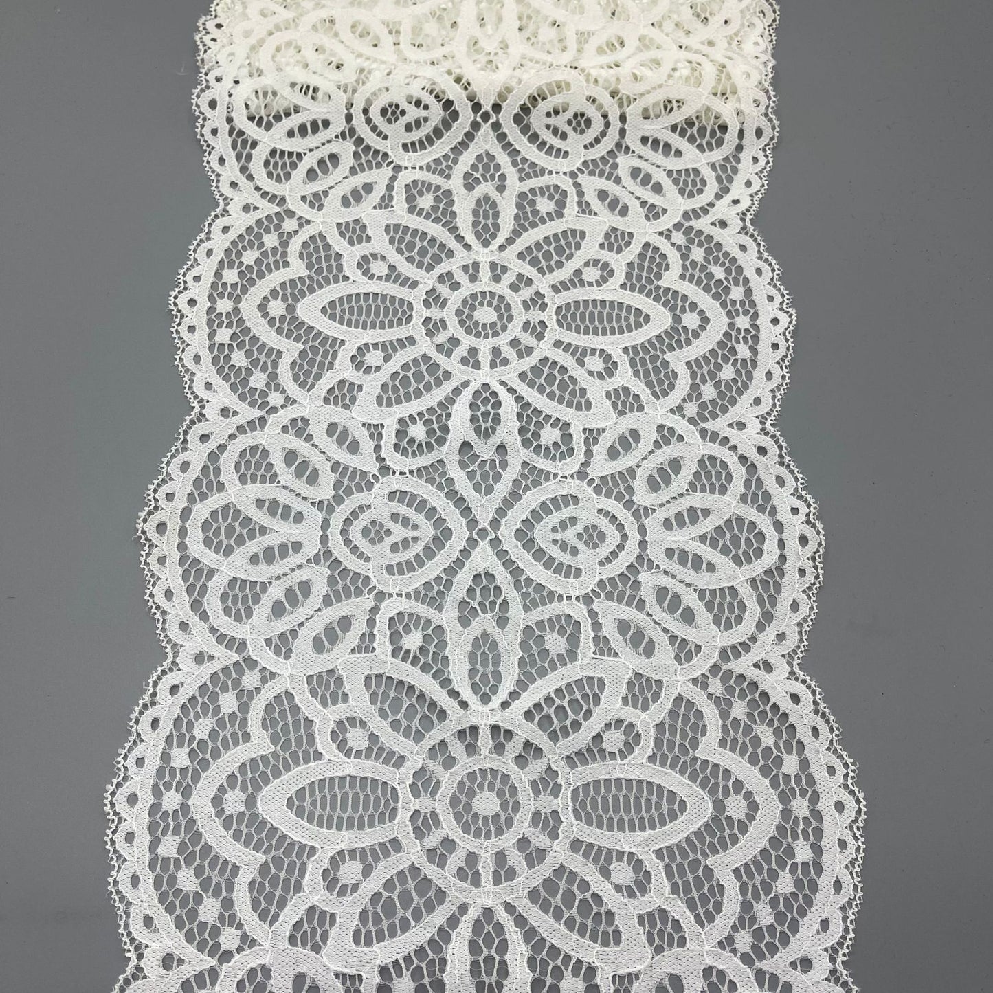 freedombeauty|21CM Handmade Elastic Lace Trim White Wedding Dress Hollow Lace Nylon DIY Clothing Accessories