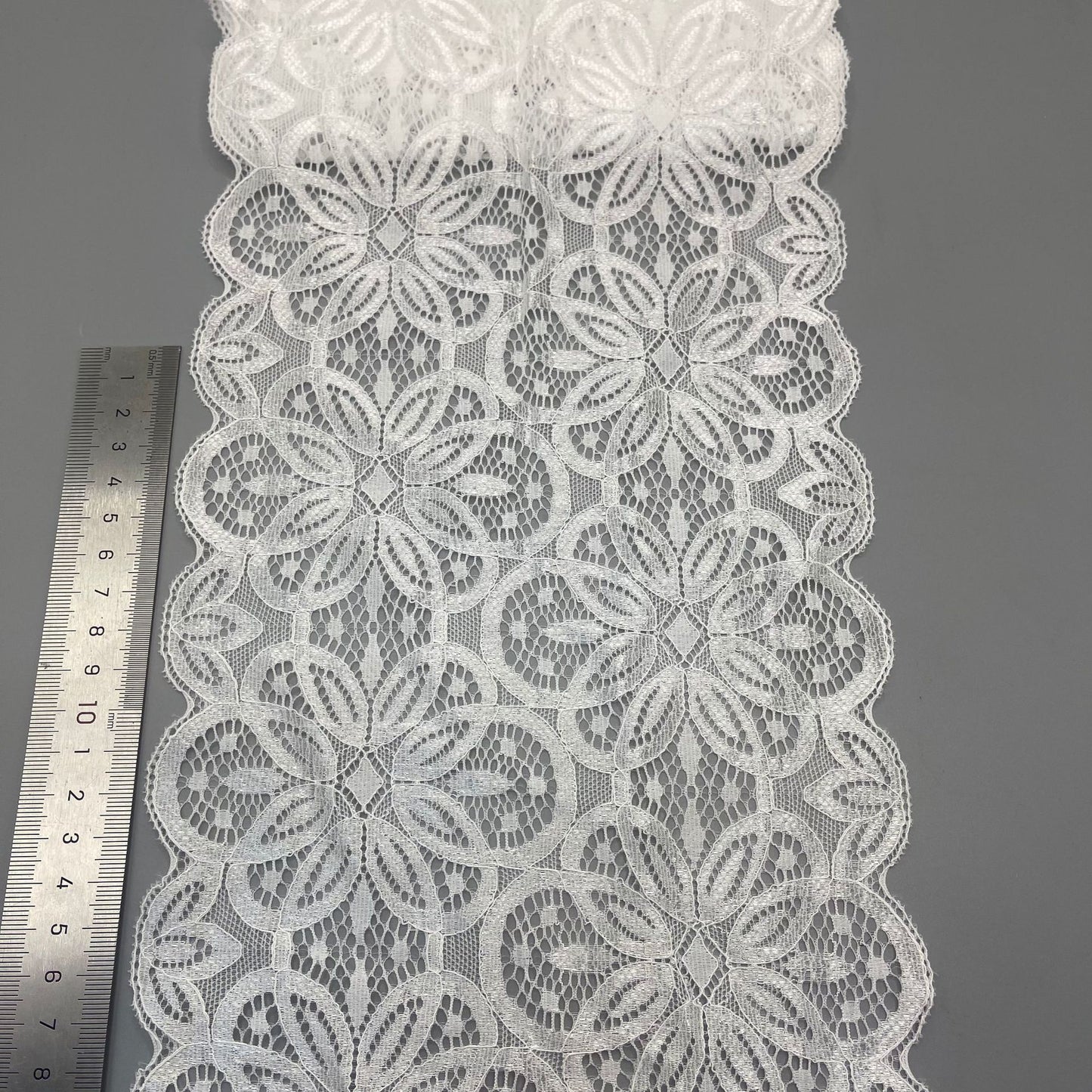 freedombeauty|18CM Black and White Hollow Elastic Lace Trim DIY Clothing, Lingerie Trim, Wedding Dress Decoration Accessories