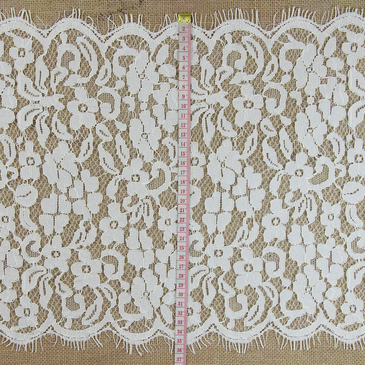 FREEDOMBEAUTY | 36cm high-quality brocade cotton strand line eyelashes fashion lace women's skirt lace, hot-selling spot European and American wedding lace