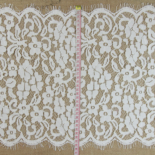 FREEDOMBEAUTY | 36cm high-quality brocade cotton strand line eyelashes fashion lace women's skirt lace, hot-selling spot European and American wedding lace