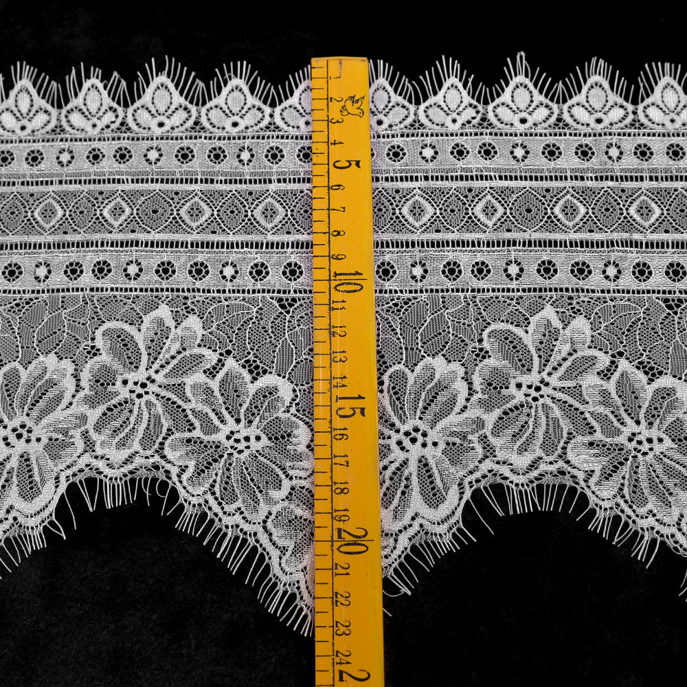 FREEDOMBEAUTY | New 23cm skirt non-elastic lace, hair accessories and underwear commonly used lace, eyelash warp lace
