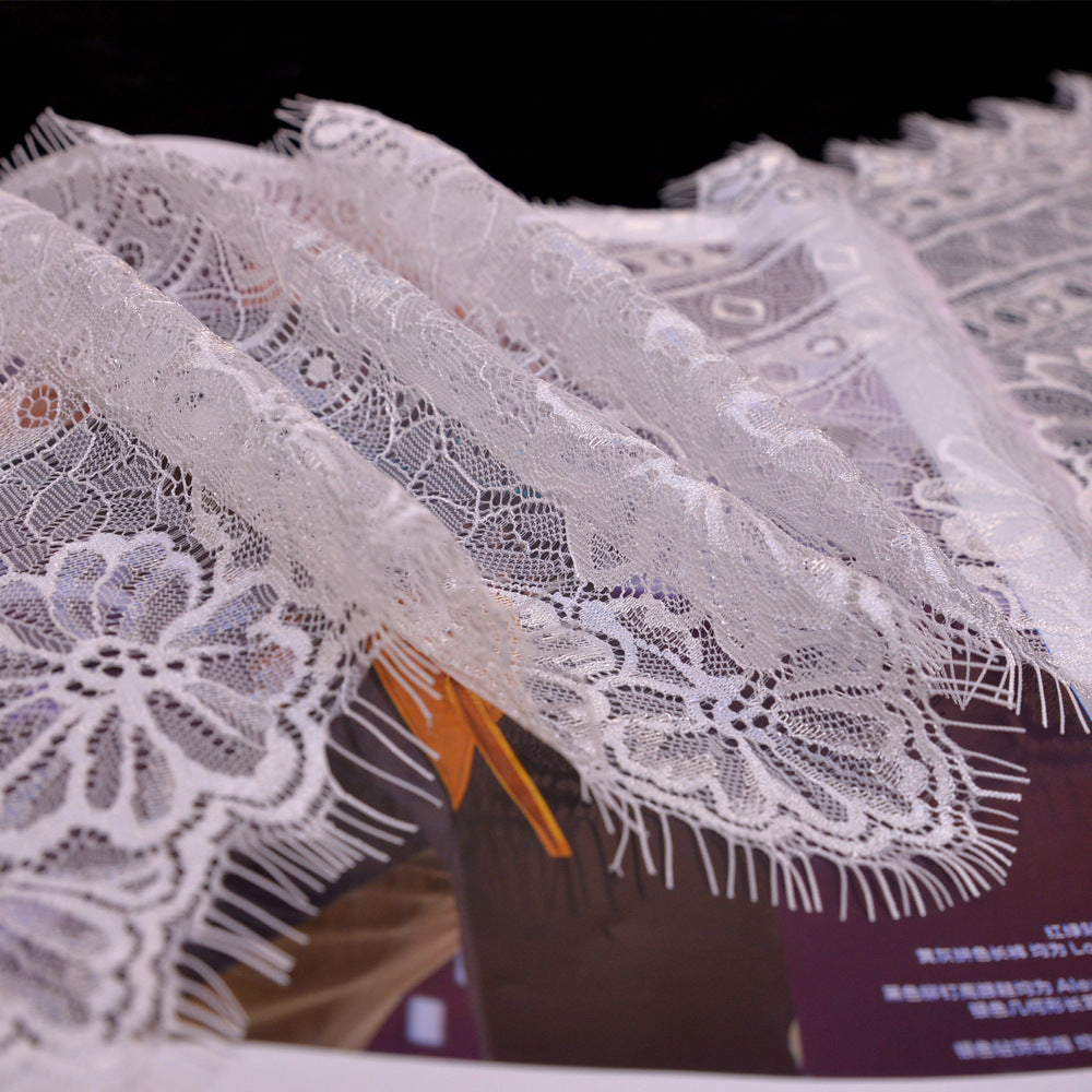 FREEDOMBEAUTY | New 23cm skirt non-elastic lace, hair accessories and underwear commonly used lace, eyelash warp lace