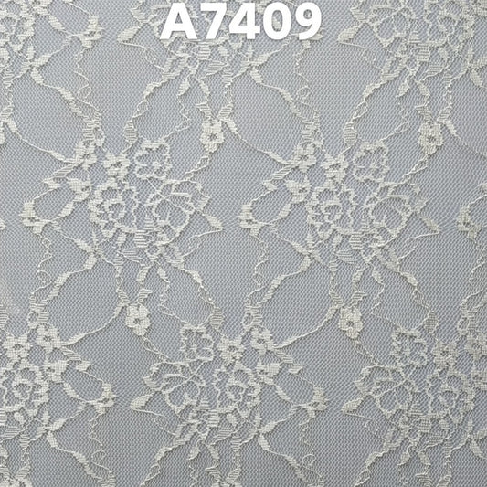 freedombeauty|Connected Small Flower Curve Elastic Lace Fabric Mesh Lace Trim Hollow Mesh Sexy Mesh Fabric