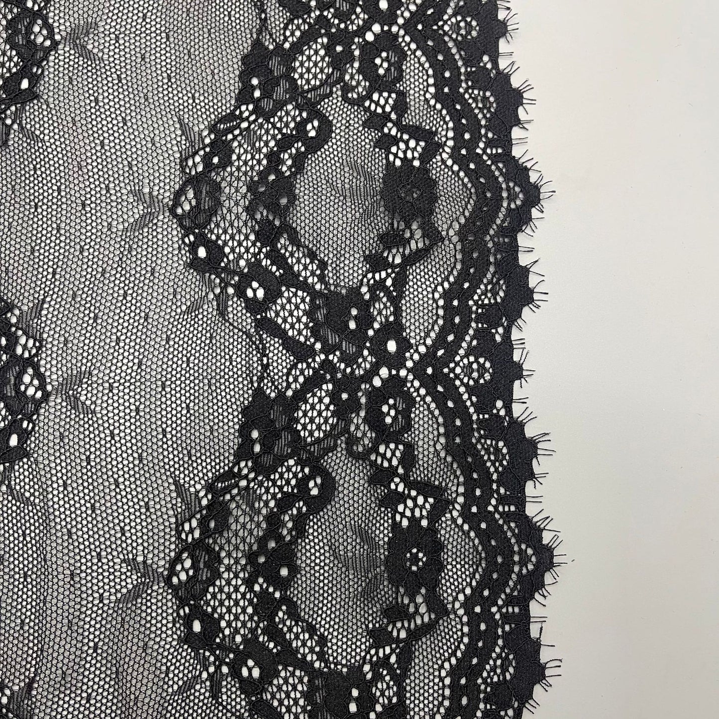 freedombeauty|23cm Elastic Eyelash Knitted Elastic Lace Trim Nylon Soft Lace Trim Home Textile Lingerie Accessories