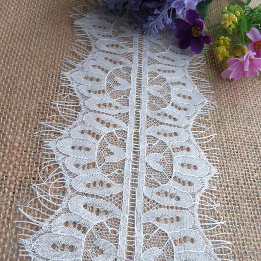 FREEDOMBEAUTY | 10cm Hot Sale Bilateral Eyelash Lace, Nylon Silk Eyelash Lace Clothing Accessories Lace