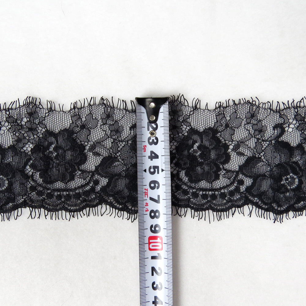 FREEDOMBEAUTY | Spot direct sales popular rose eyelash lace 8m wide non-elastic lace DIY clothing accessories