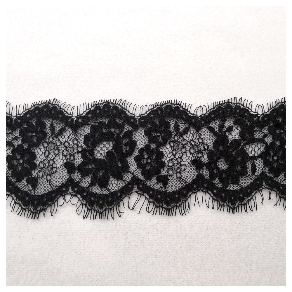 FREEDOMBEAUTY | 9.5cm wide circle wavy nylon lace, hot-selling eyelash lace wedding dress accessories