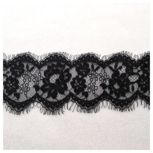 FREEDOMBEAUTY | 9.5cm wide circle wavy nylon lace, hot-selling eyelash lace wedding dress accessories