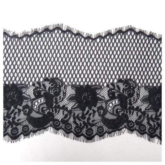 FREEDOMBEAUTY | 22cm Grid Flower Full Nylon Lace Lace Lace, Wedding Dress Clothing Lace