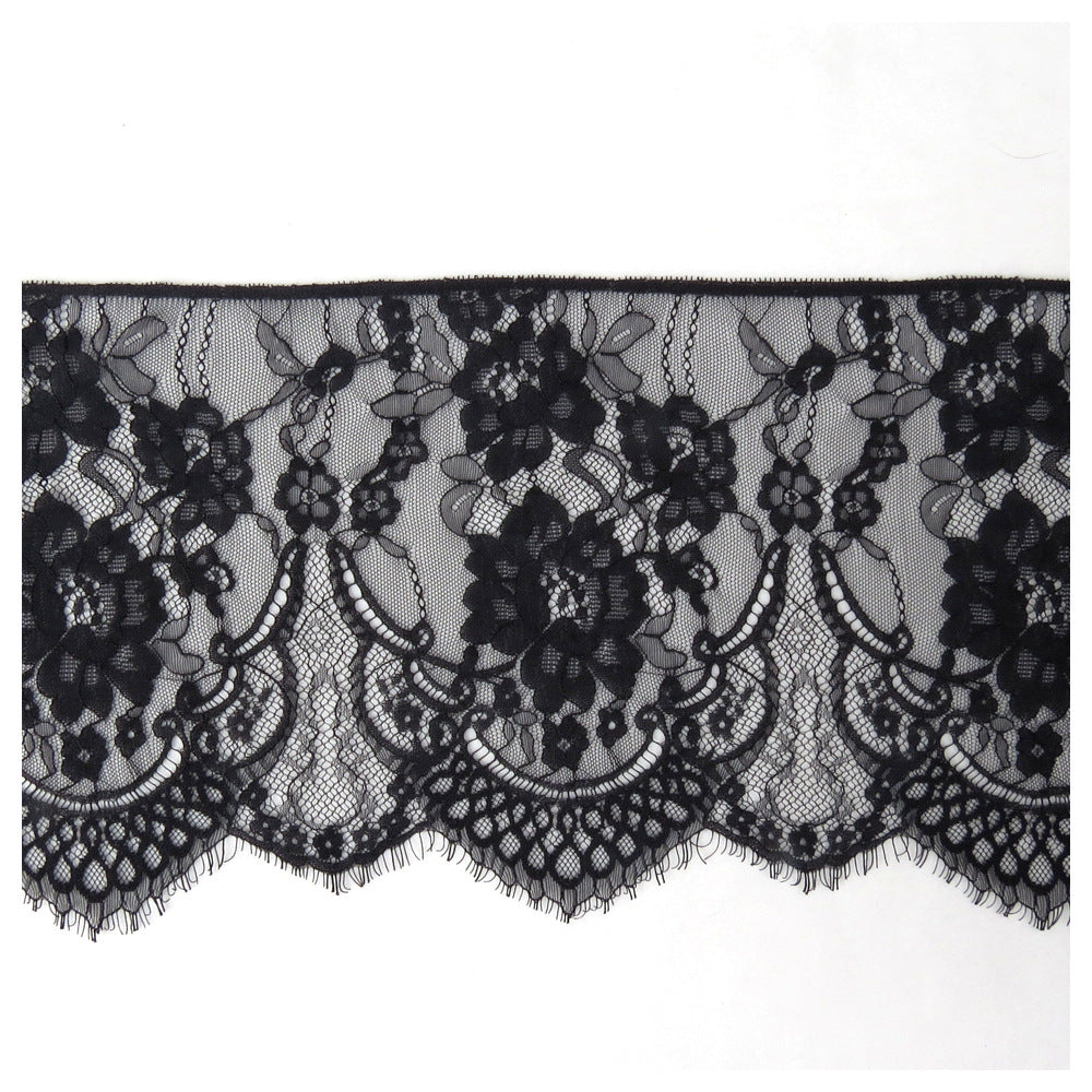 FREEDOMBEAUTY | 26cm wide spot hot-selling unilateral eyelash lace, warp knitted nylon silk DIY clothing lace accessories