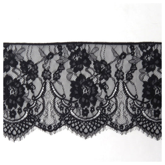 FREEDOMBEAUTY | 26cm wide spot hot-selling unilateral eyelash lace, warp knitted nylon silk DIY clothing lace accessories