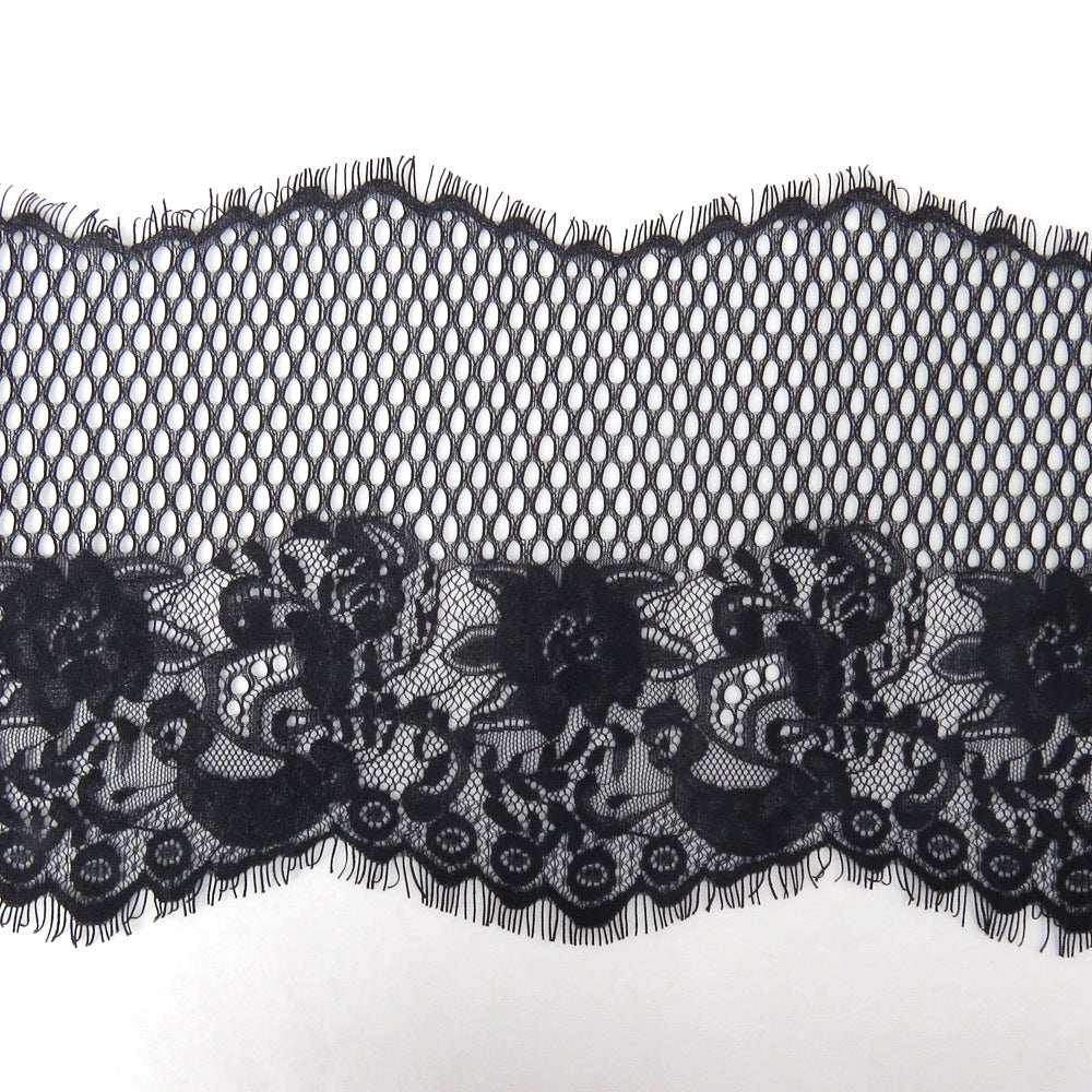 FREEDOMBEAUTY | 22cm Grid Flower Full Nylon Lace Lace Lace, Wedding Dress Clothing Lace