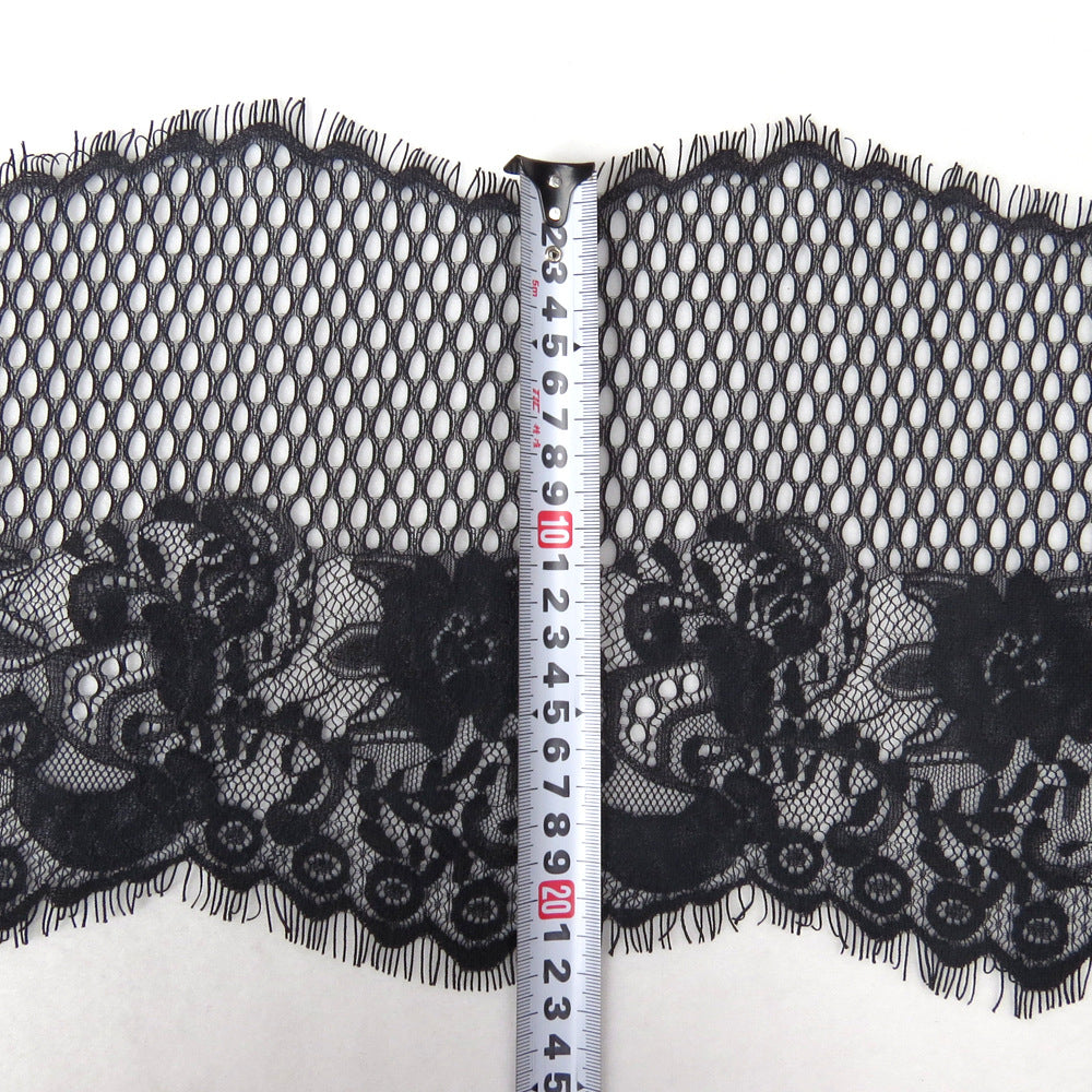 FREEDOMBEAUTY | 22cm Grid Flower Full Nylon Lace Lace Lace, Wedding Dress Clothing Lace