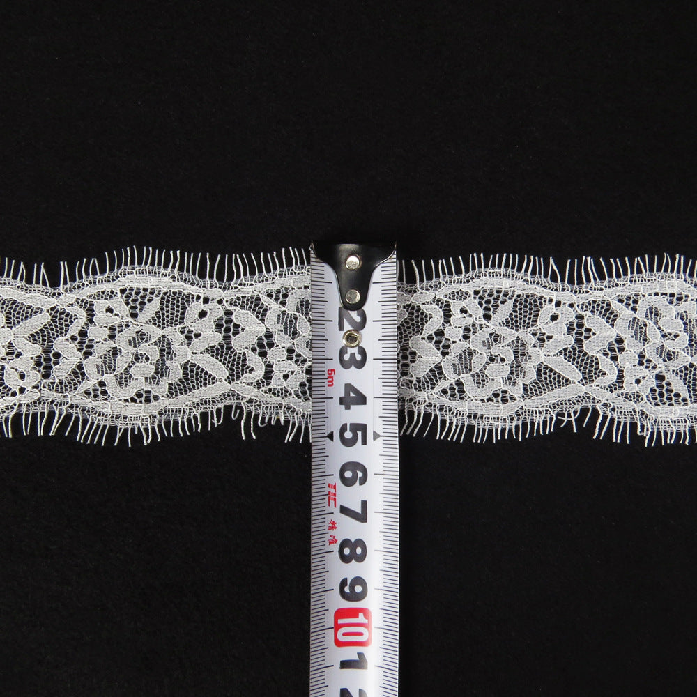 FREEDOMBEAUTY | Spot popular nylon lace 5cm wide non-elastic eyelash lace DIY clothing accessories curtain lace