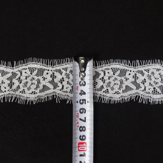 FREEDOMBEAUTY | Spot popular nylon lace 5cm wide non-elastic eyelash lace DIY clothing accessories curtain lace