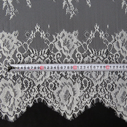 FREEDOMBEAUTY | 150cm wide manufacturer spot explosion large eyelashes lace lace fabric DIY clothing lace accessories