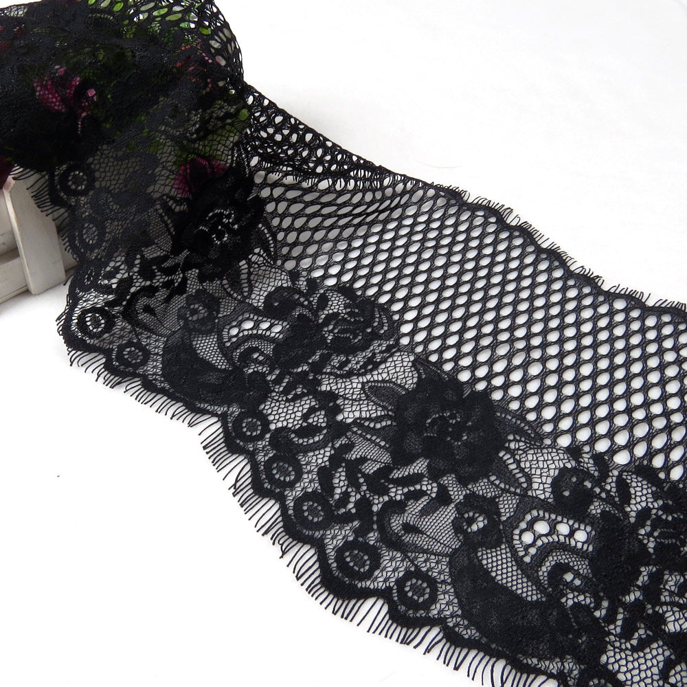 FREEDOMBEAUTY | 22cm Grid Flower Full Nylon Lace Lace Lace, Wedding Dress Clothing Lace