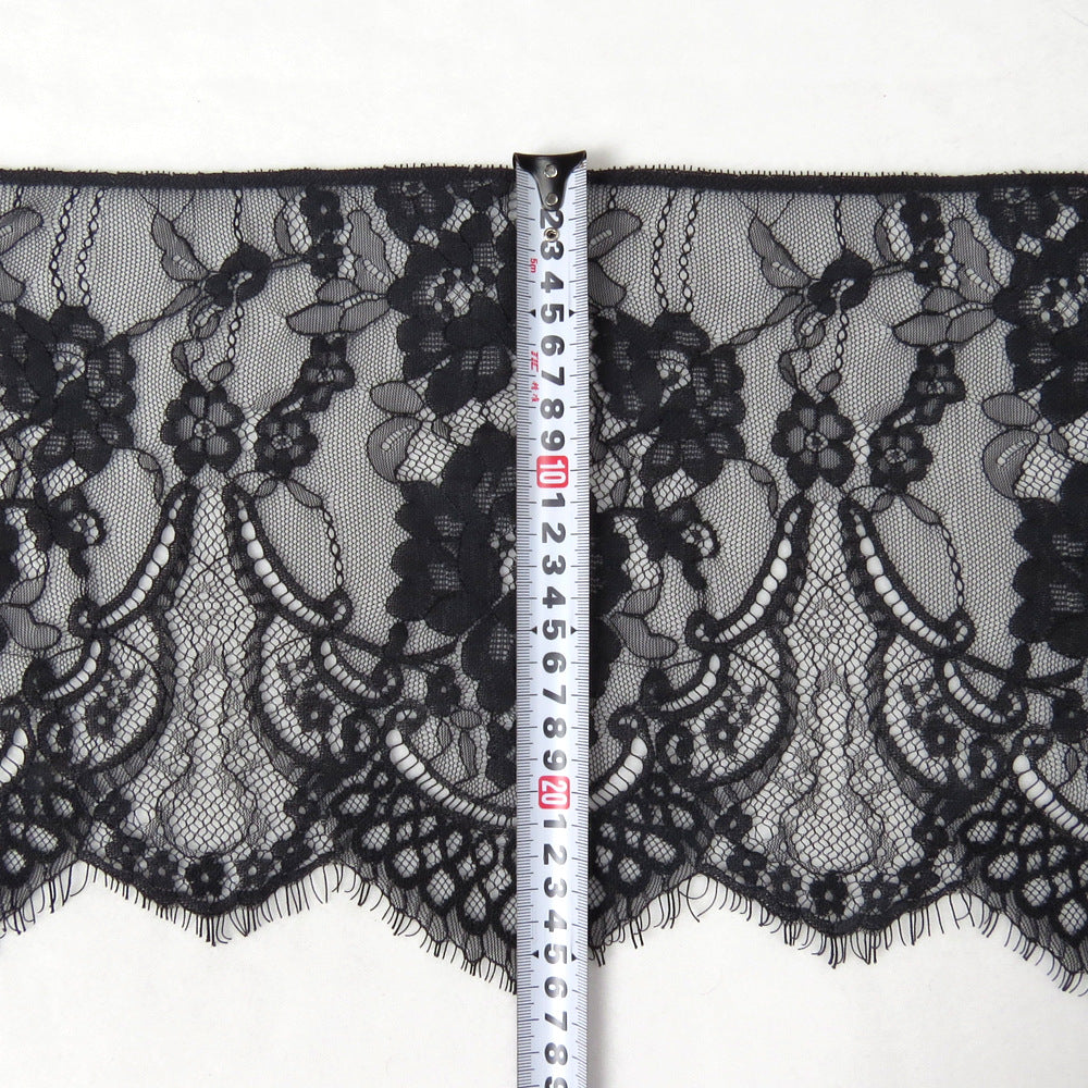 FREEDOMBEAUTY | 26cm wide spot hot-selling unilateral eyelash lace, warp knitted nylon silk DIY clothing lace accessories