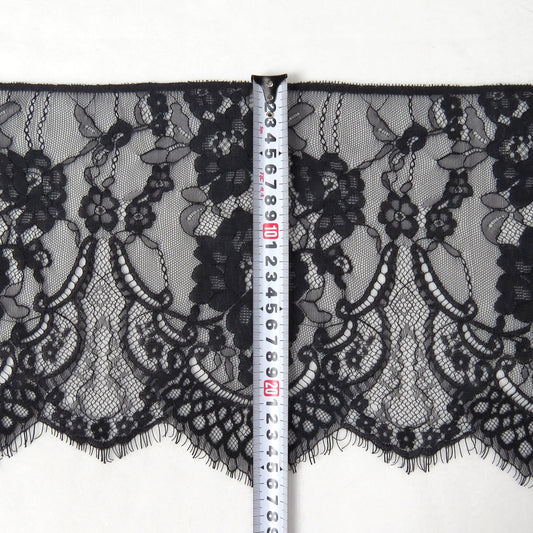 FREEDOMBEAUTY | 26cm wide spot hot-selling unilateral eyelash lace, warp knitted nylon silk DIY clothing lace accessories