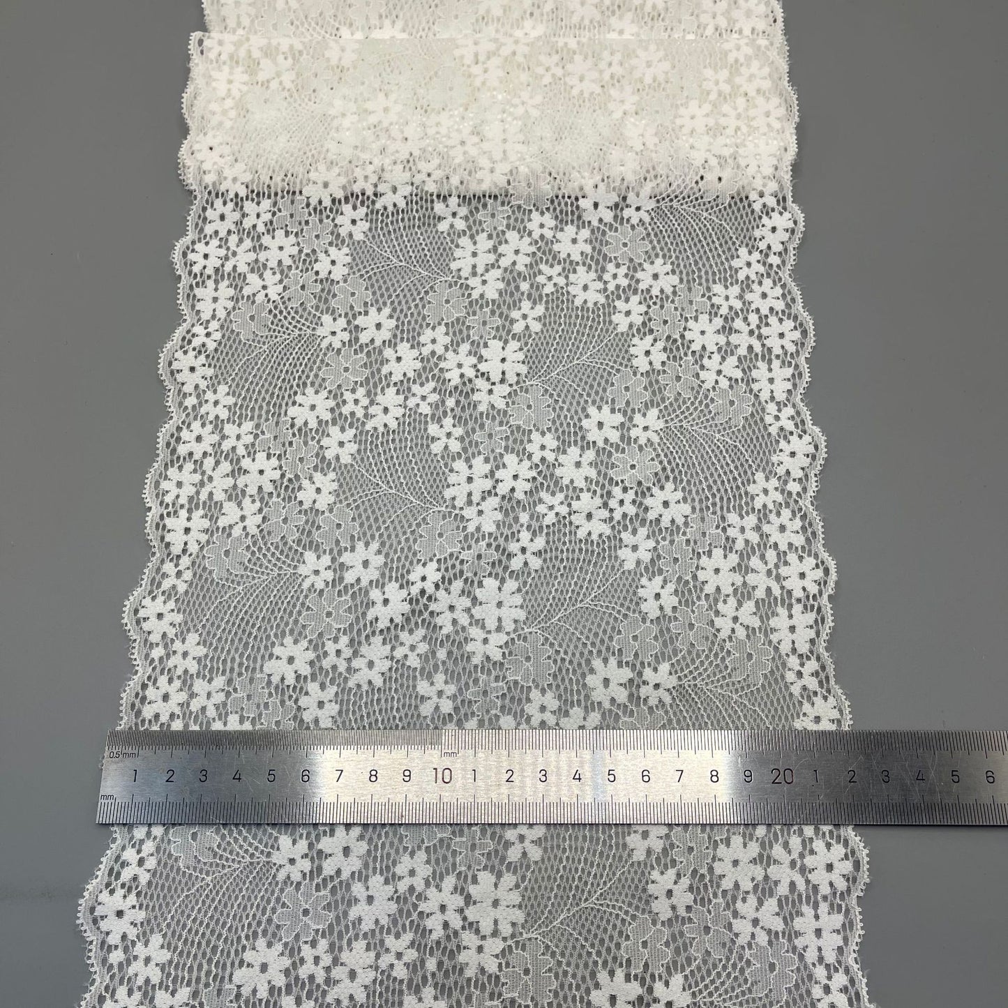 freedombeauty|22CM Nylon Lace Trim Elastic Lace Wedding Dress Underwear Skirt Accessories Materials
