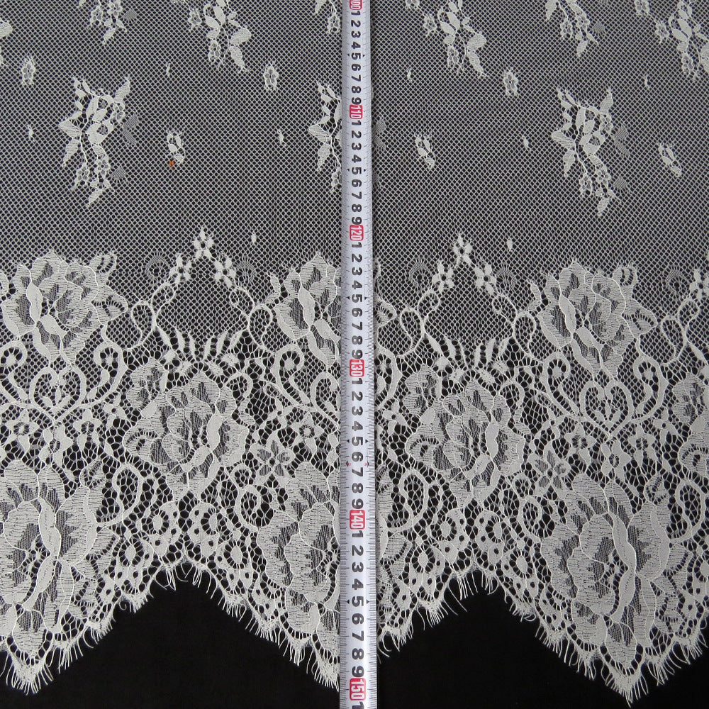 FREEDOMBEAUTY | 150cm wide manufacturer spot explosion large eyelashes lace lace fabric DIY clothing lace accessories