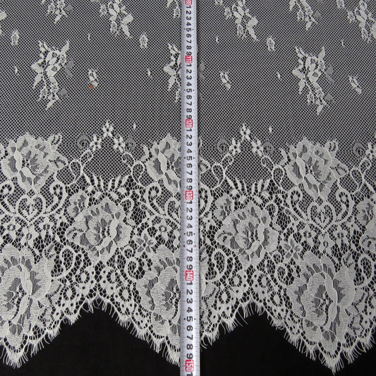 FREEDOMBEAUTY | 150cm wide manufacturer spot explosion large eyelashes lace lace fabric DIY clothing lace accessories