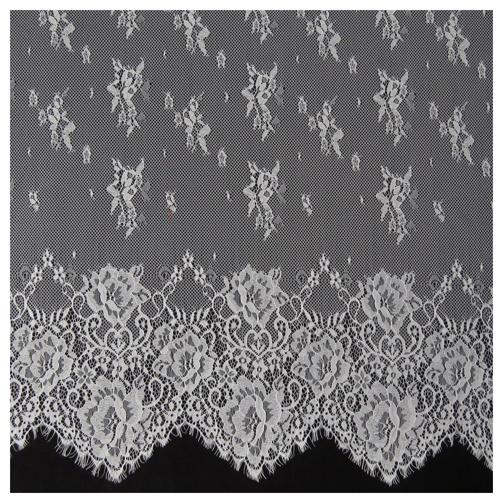 FREEDOMBEAUTY | 150cm wide manufacturer spot explosion large eyelashes lace lace fabric DIY clothing lace accessories