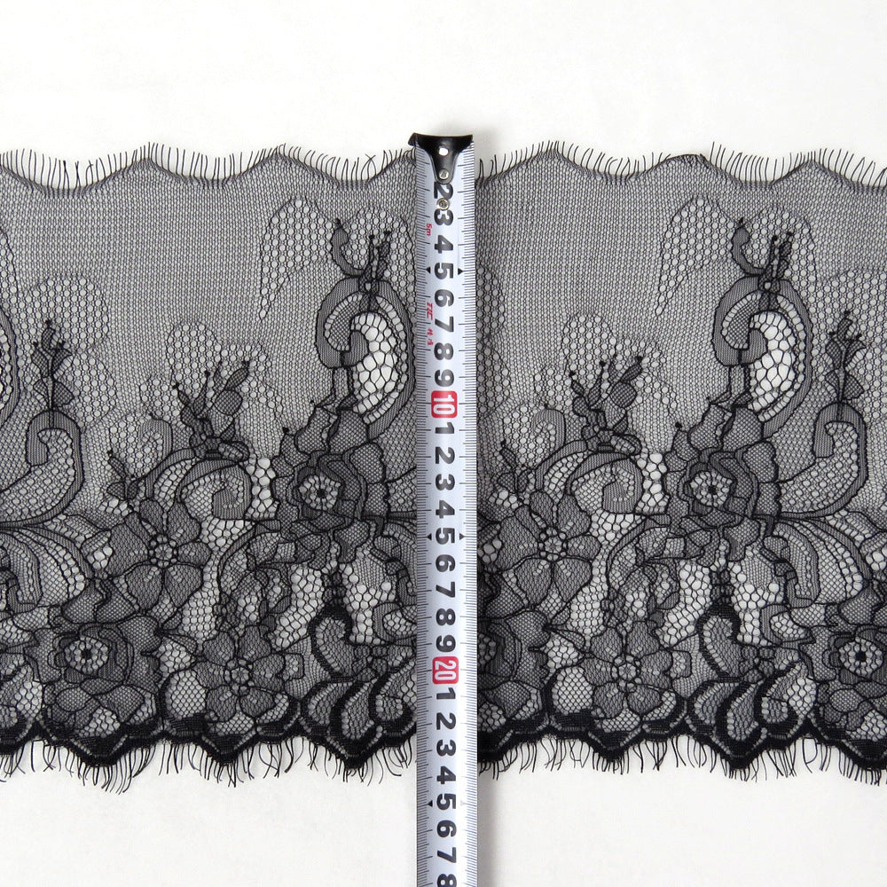 FREEDOMBEAUTY | 24cm hollow eyelash lace, casual clothing with eyelash lace, clothing warp knitted lace accessories